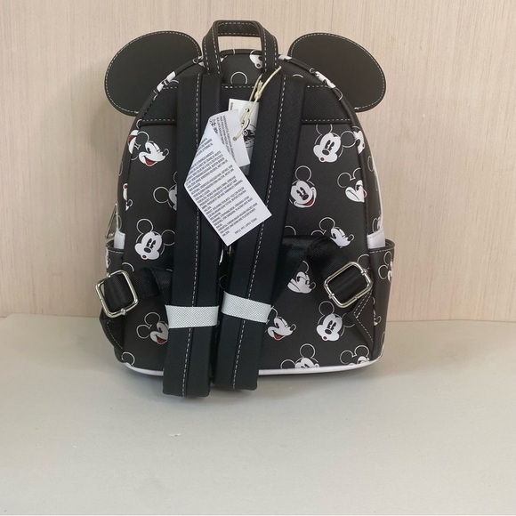 NWT Loungefly Disney Parks Mickey Mouse Backpack Black and White
